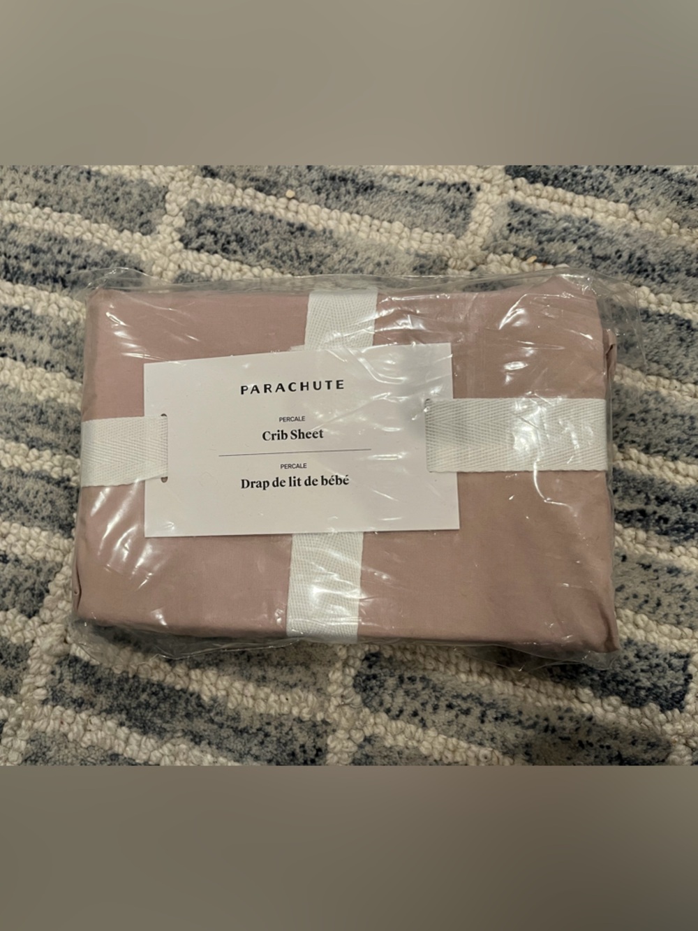 Parachute Dusty Rose Crib Sheet percale